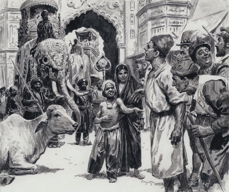 The Parade (gouache på papir) af C.L. Doughty