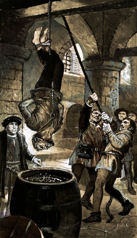 Hertugen af Clarences død i et glas vin (gouache på papir) af C.L. Doughty