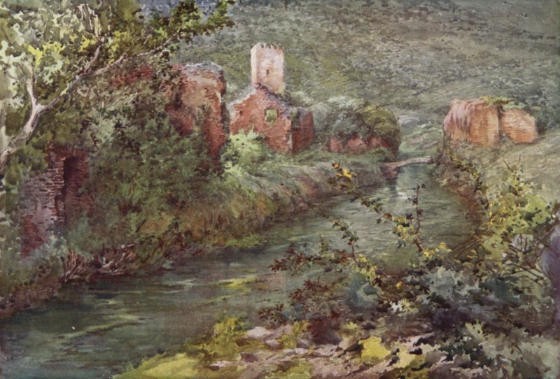 The Castle of Ninfa (farve litho) af C.T.G. Formili