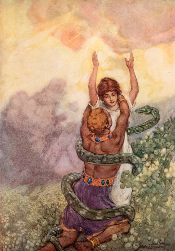 As By Fire (farve litho) af C. Dudley (after) Tennant