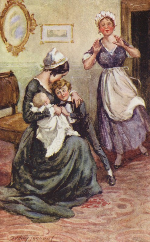 Illustration til David Copperfield af Charles Dickens (farvelitografi) af C. Dudley (after) Tennant