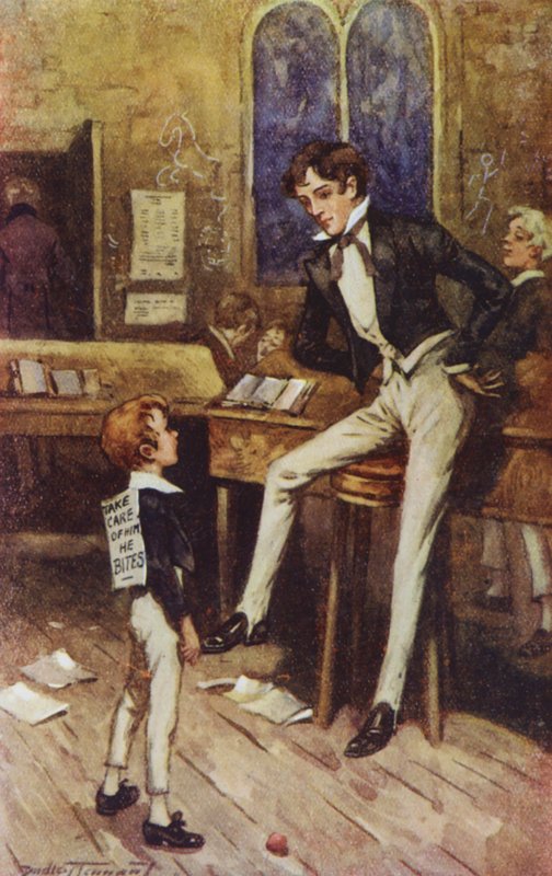 Illustration til David Copperfield af Charles Dickens (farvelitografi) af C. Dudley (after) Tennant