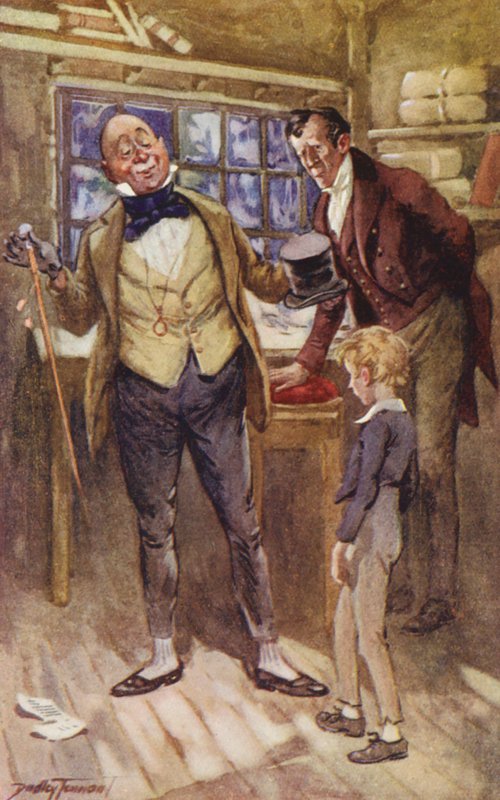 Illustration til David Copperfield af Charles Dickens (farvelitografi) af C. Dudley (after) Tennant