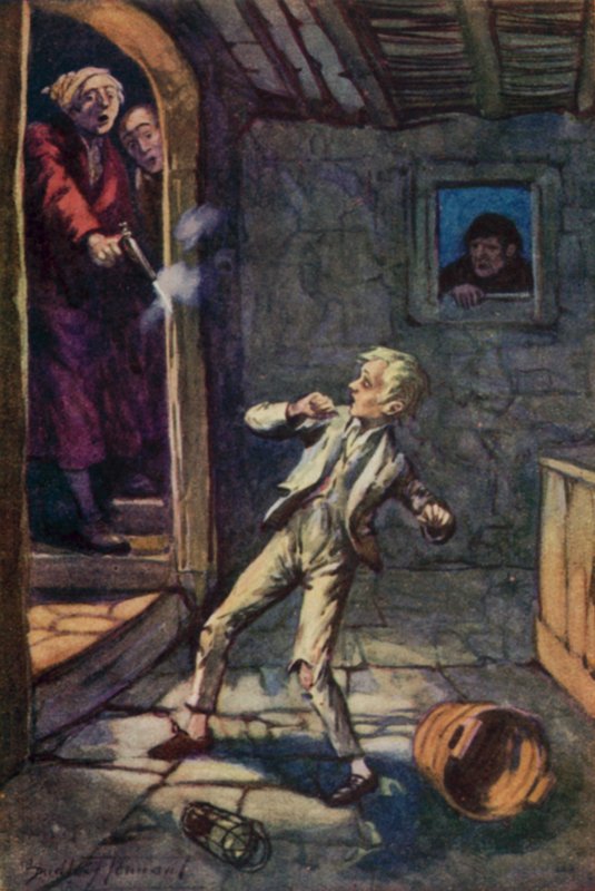 Illustration til Oliver Twist af Charles Dickens (farve litho) af C. Dudley (after) Tennant