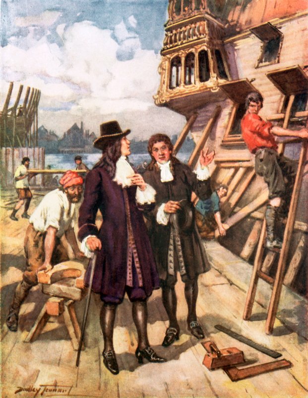 Peter den Store: Skaberen af det gamle russiske imperium (farve litho) af C. Dudley Tennant
