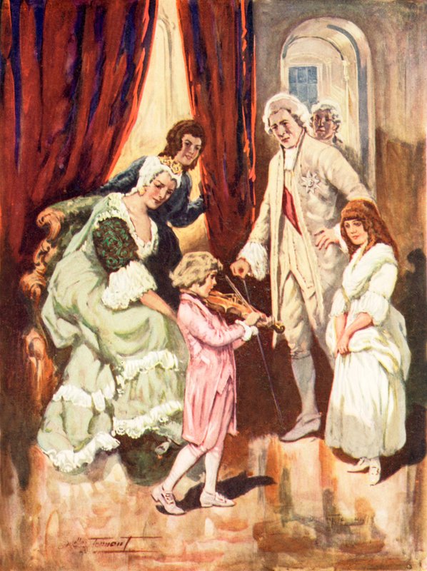 Vinder sit kongelige publikums hjerter (farve litho) af C. Dudley Tennant