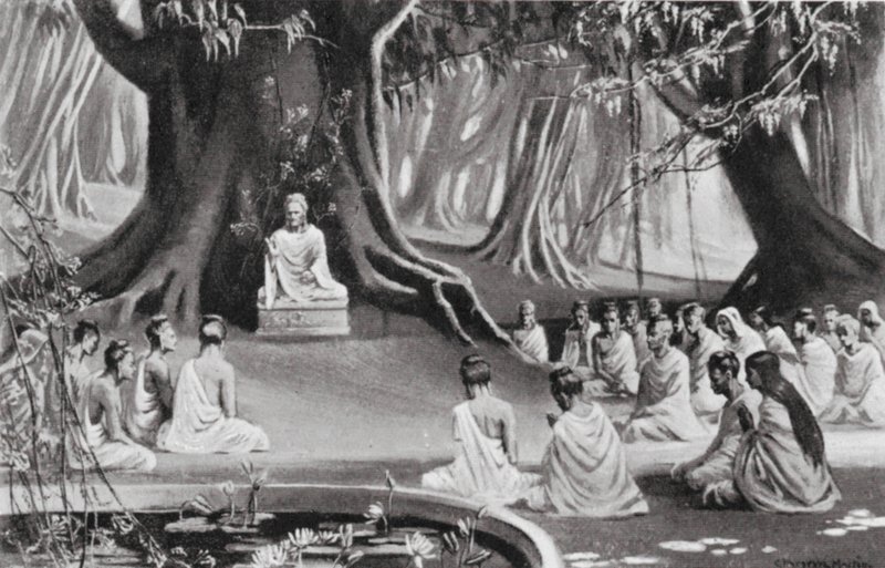 De sidste dage af Buddhas undervisning, BC 489 (litografi) af C. Hargrave Martin