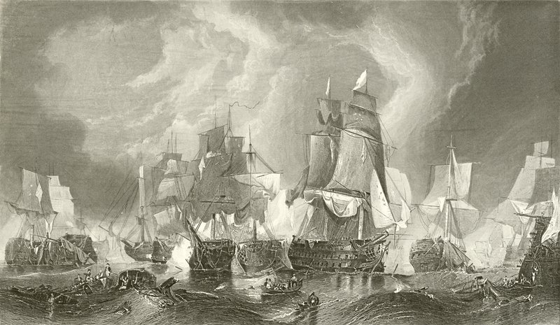Slaget ved Trafalgar af C. Stanfield