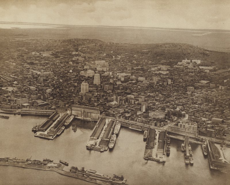 Generel udsigt over Montreal, set mod nord (s/h-foto) af Canadian Photographer