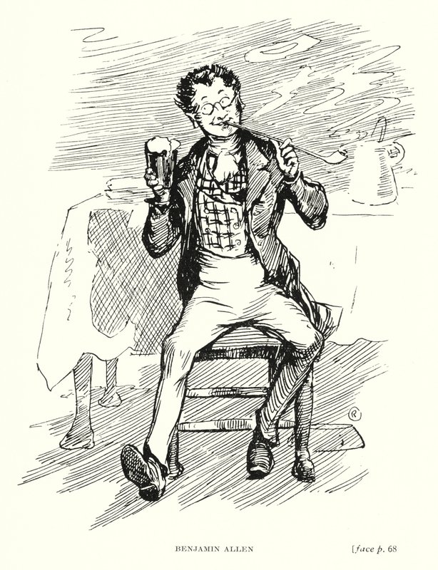 Dickens karakter: Benjamin Allen (litho) af Captain Edward Henry Handley Read