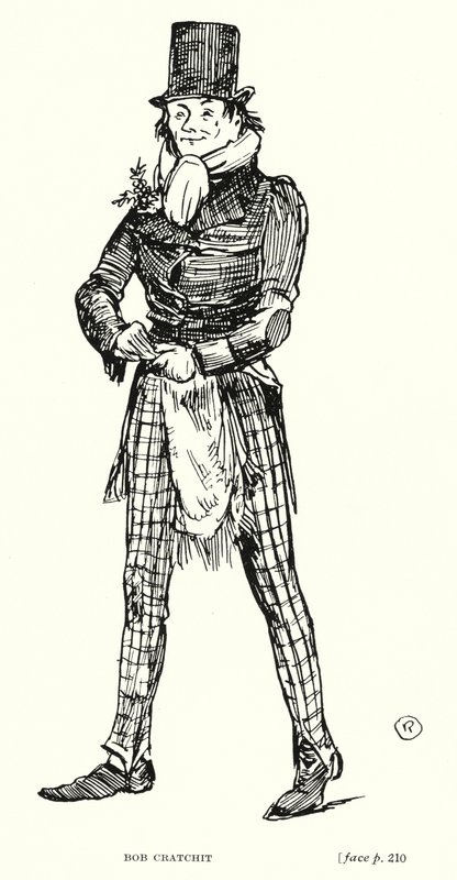 Dickens karakter: Bob Cratchit (litho) af Captain Edward Henry Handley Read
