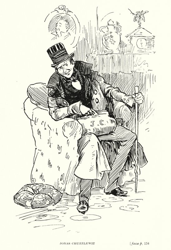 Dickens karakter: Jonas Chuzzlewit (litho) af Captain Edward Henry Handley Read