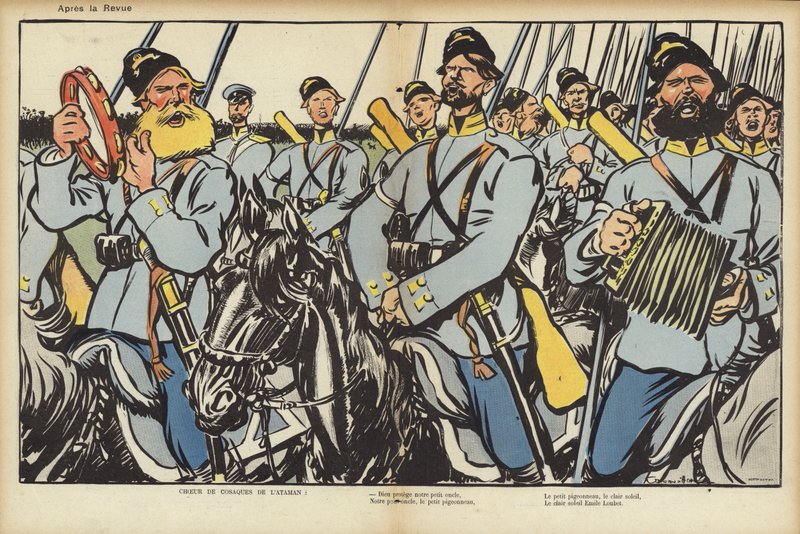 Præsident Loubets besøg i Rusland, illustration til Le Rire af Caran d Ache