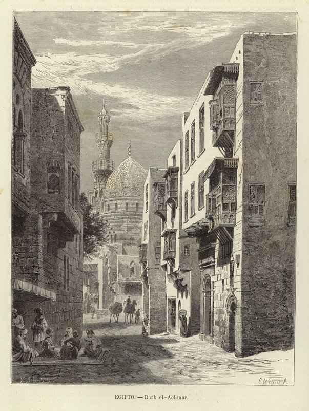 Egypten - Darb al-Ahmar i Kairo af Carl Friedrich Heinrich Werner