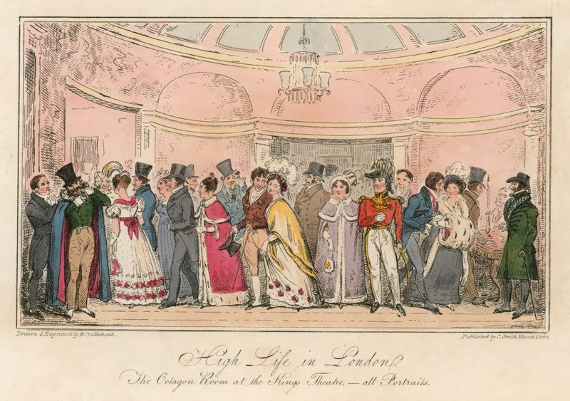 High Life of London: The Octagon Room på Kings Theatre af Carl Georg Adolph Hasenpflug