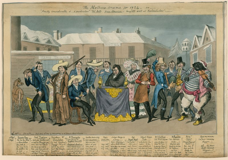 Mathew-Oramaen for 1824; eller temmelig betydelige d-d særlige tit-bits fra Amerika - at være All well at Natchitoches af Carl Georg Adolph Hasenpflug