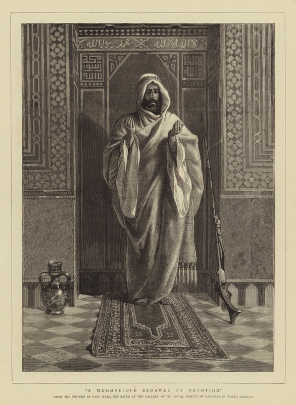 En Mugharibee Bedawee ved Devotion af Carl Haag