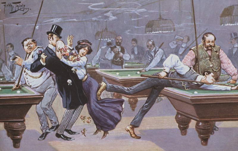 Komisk scene i en billardhal af Carl Robert Arthur Thiele