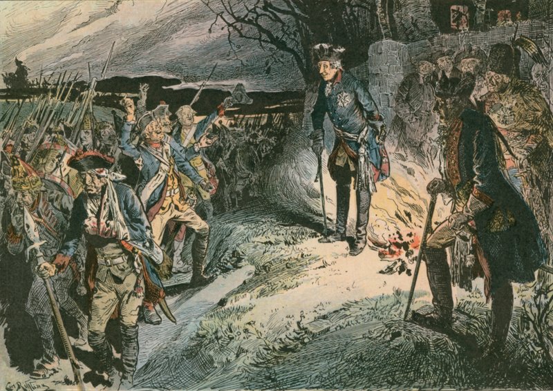 Frederik den Store (1712-1786) efter nederlag i slaget ved Hochkirch i 1758 af Carl Rohling