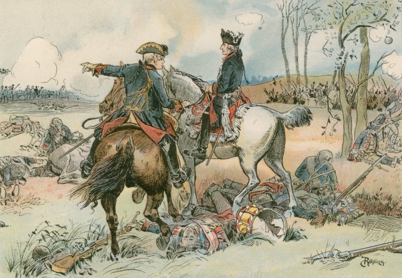 Frederik den Store i slaget ved Kolin i 1757 af Carl Rohling