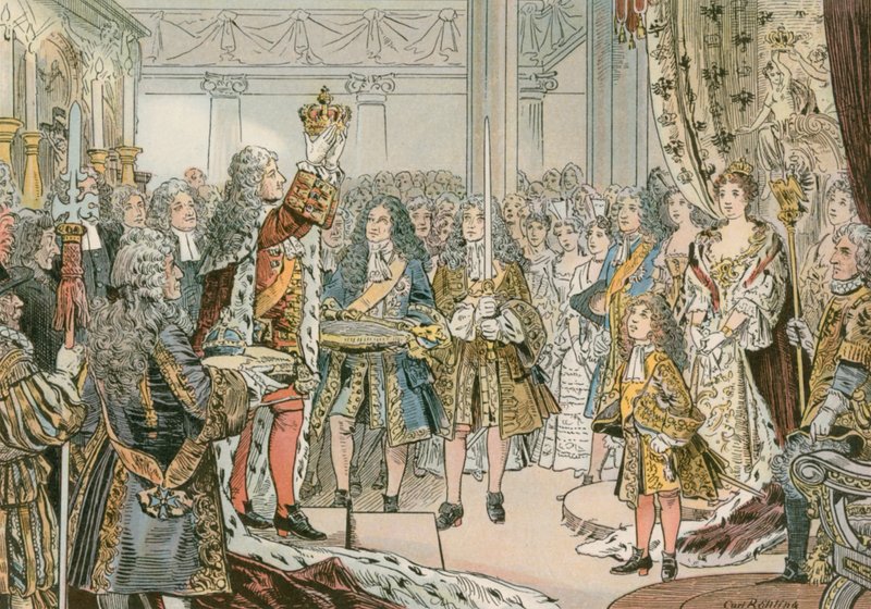 Kroningen af Frederik I af Preussen (1657-1713) i Königsberg i 1701 af Carl Rohling