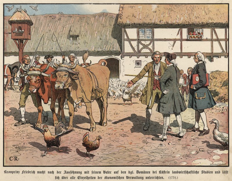 Kronprins Frederik af Preussen studerer landbrug af Carl Röchling