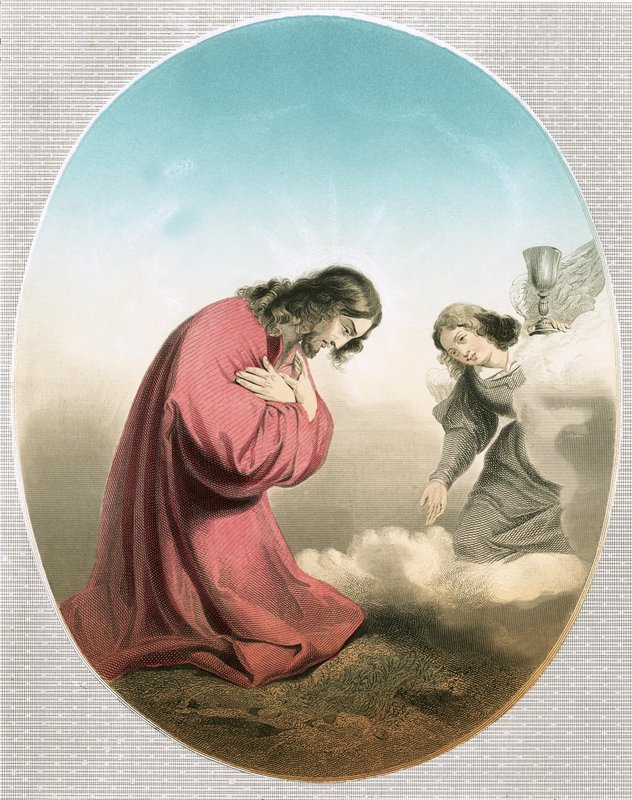 Englen viser sig for Kristus af Carlo Dolci