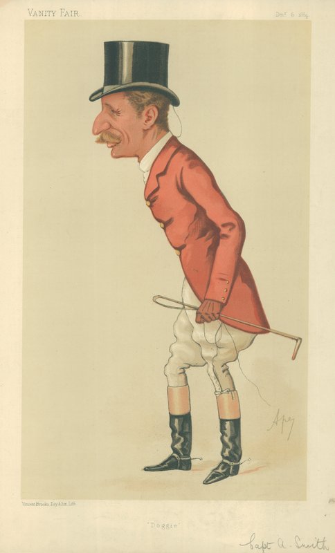 Kaptajn Arthur Smith, Doggie, 6. december 1884, Vanity Fair tegnefilm af Carlo Pellegrini