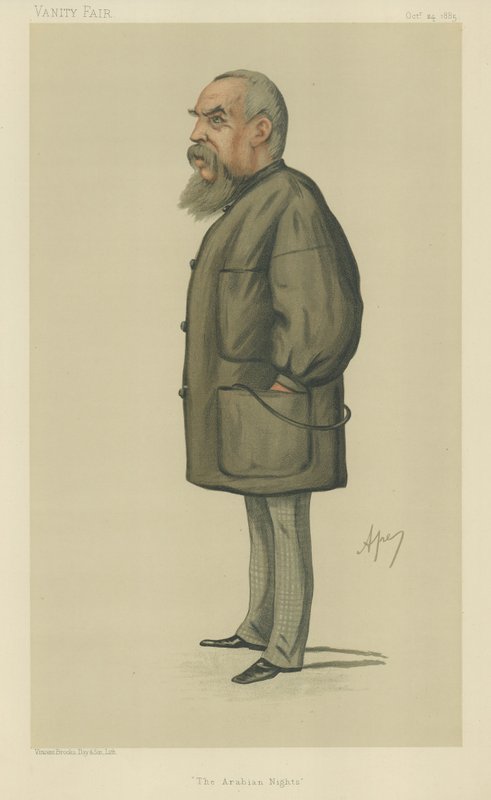 Kaptajn Sir Richard Francis Burton (farve litho) af Carlo Pellegrini