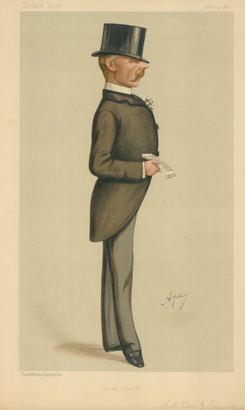 Oberst Edward J Saunderson, Irish Loyalty, 26. februar 1887, Vanity Fair tegneserie af Carlo Pellegrini