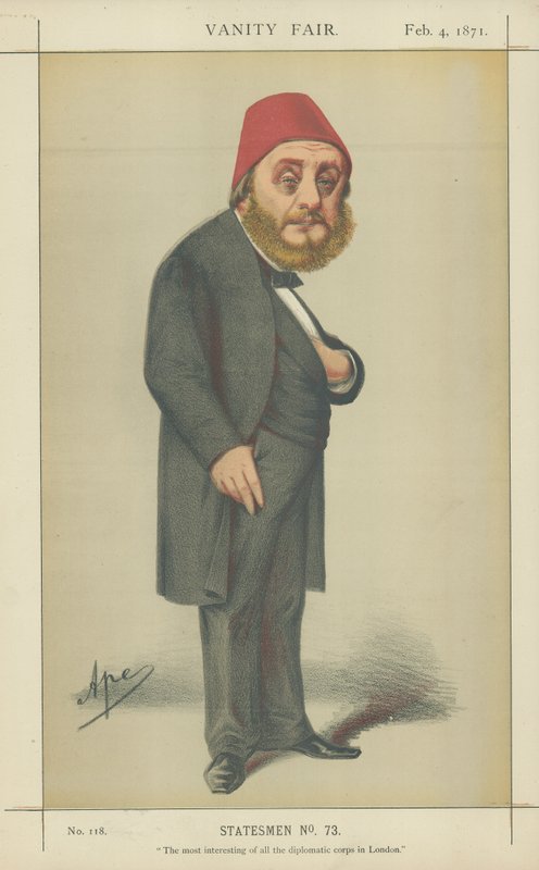 Hans Excellence Musurus Bey (farve litho) af Carlo Pellegrini
