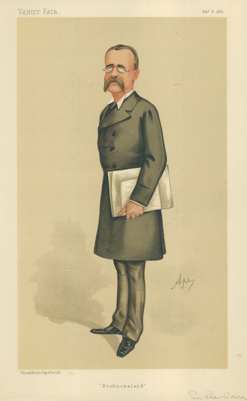 Generalmajor Sir Charles Warren, Bechuanaland, 6. februar 1886, Vanity Fair tegneserie af Carlo Pellegrini