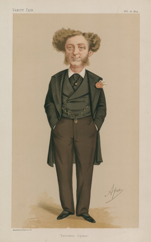Albert Grant, parlamentsmedlem; Leicester Square; 21. februar 1874; Vanity Fair; tegneserie af Carlo Pellegrini
