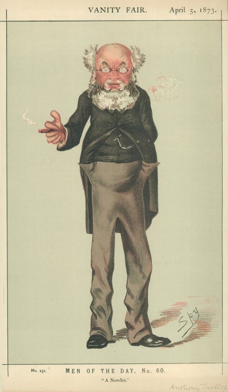 Mr. Anthony Trollope, A novelist, 5. april 1873, Vanity Fair tegneserie af Carlo Pellegrini