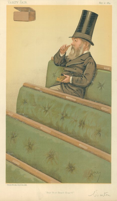 Mr Charles Nicholas Warton, Hør Hør Hør Hør, 10. maj 1884, tegnefilm Vanity Fair af Carlo Pellegrini