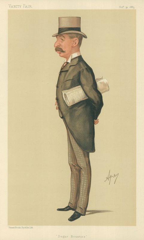 Mr Charles Thomson Ritchie, Sugar bounties, 31. oktober 1885, Vanity Fair tegneserie af Carlo Pellegrini
