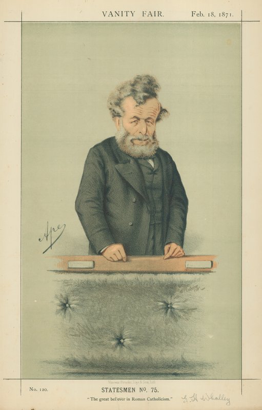 Mr. George Hammond Whalley, Den store troende på romersk katolicisme, 18. februar 1871, Vanity Fair tegneserie af Carlo Pellegrini