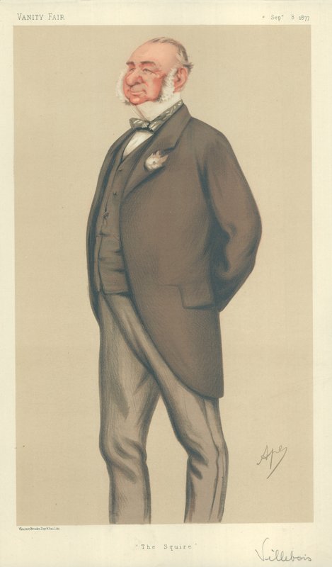 Henry Villebois, The Squire, 8. september 1877, Vanity Fair-tegneserie af Carlo Pellegrini