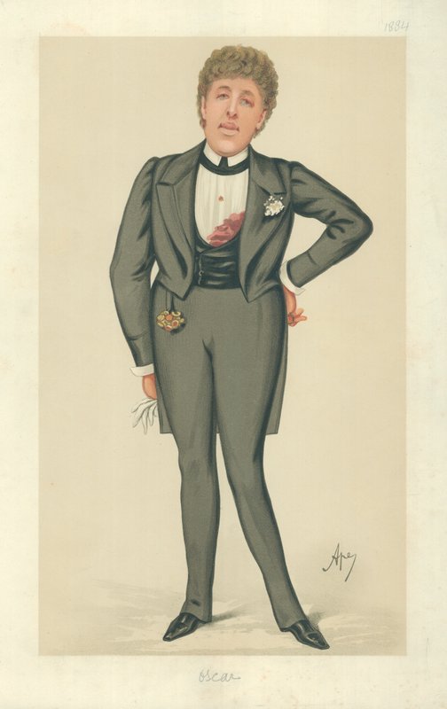 Mr. Oscar Wilde, Oscar, 24. maj 1884, Vanity Fair tegnefilm af Carlo Pellegrini