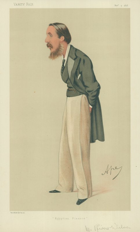 Mr Rivers Wilson, egyptisk finans, 9. november 1878, Vanity Fair-tegneserie af Carlo Pellegrini