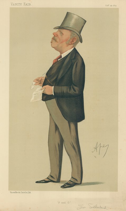 Mr Thomas Sutherland, P und O, 22. oktober 1887, Vanity Fair tegneserie af Carlo Pellegrini