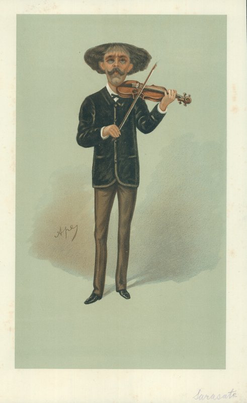 Senor Pablo Martin Meliton Sarasate, 25. maj 1889, Vanity Fair tegneserie af Carlo Pellegrini