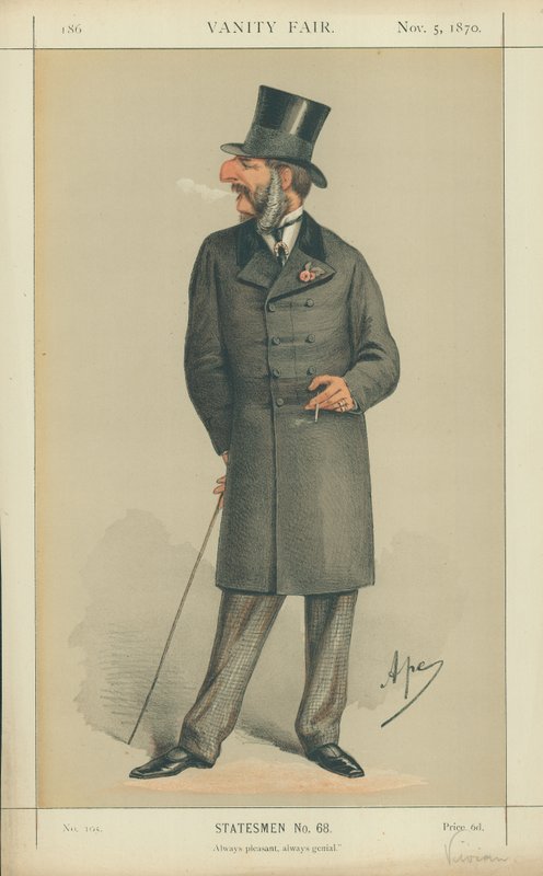 The Hon J C Vivian, Always behagelig altid genial, 5. november 1870, Vanity Fair tegnefilm af Carlo Pellegrini