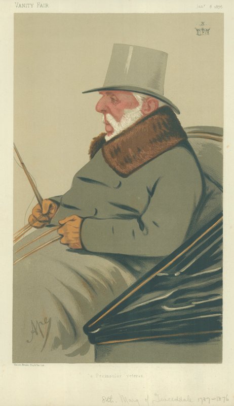 The Marquis of Tweddale, A Penninsular Veteran, 8. januar 1876, Vanity Fair tegneserie af Carlo Pellegrini