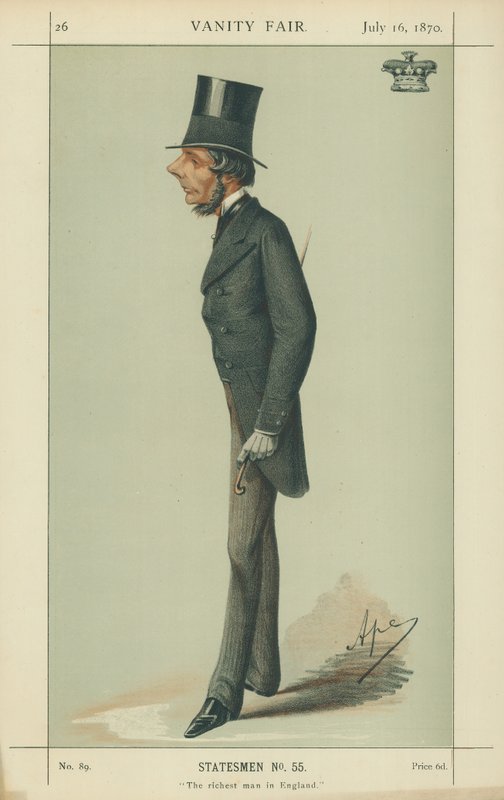 The Marquis of Westminster, Den rigeste mand i England, 16. juli 1870, Vanity Fair tegneserie af Carlo Pellegrini