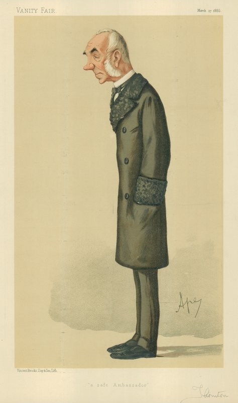The Right Hon Sir Edward Thornton, A safe ambassador, 27. marts 1886, Vanity Fair tegneserie af Carlo Pellegrini