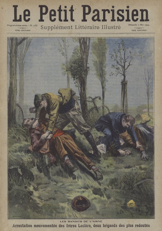 Anholdelse af Leclere-brødrene, to af de mest frygtede banditter i Aisne, Frankrig af Carrey