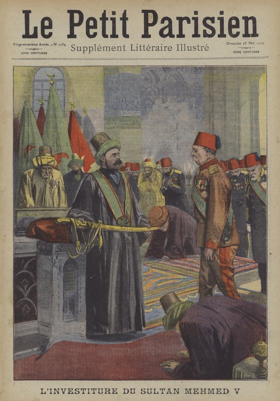 Investitur af Sultan Mehmed V fra Det Osmanniske Rige af Carrey