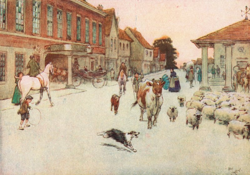 Da solen var ved at gå ned. . . Vi stoppede ved Principal Hotel på markedspladsen af Cecil Charles Windsor Aldin