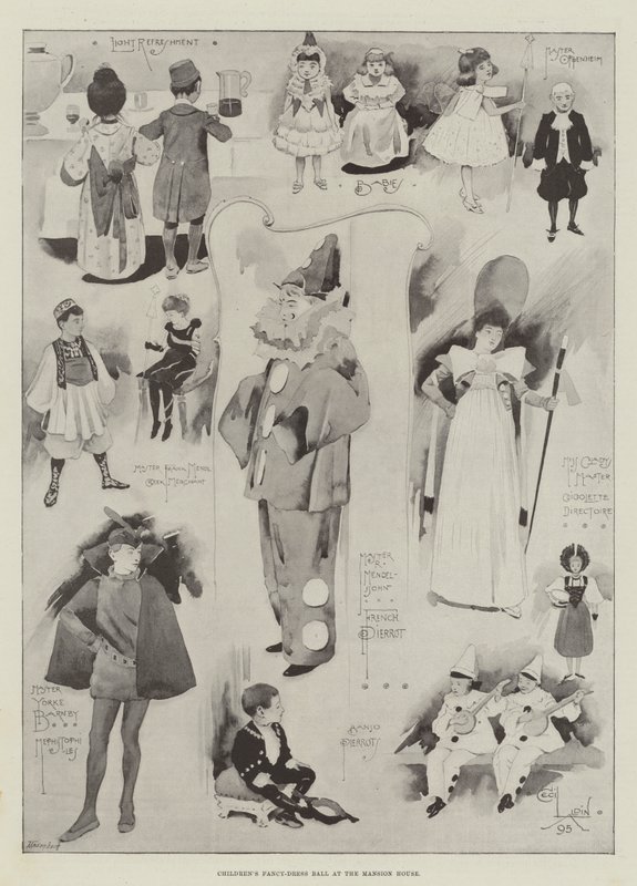 Børns fancy-dress-bal i Mansion House af Cecil Charles Windsor Aldin